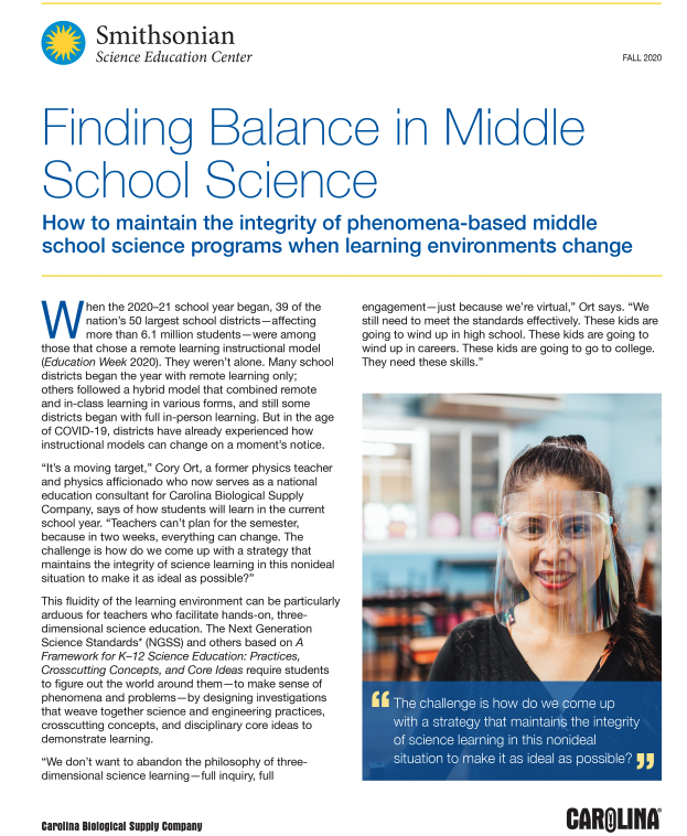 Finding Balance in Middle School