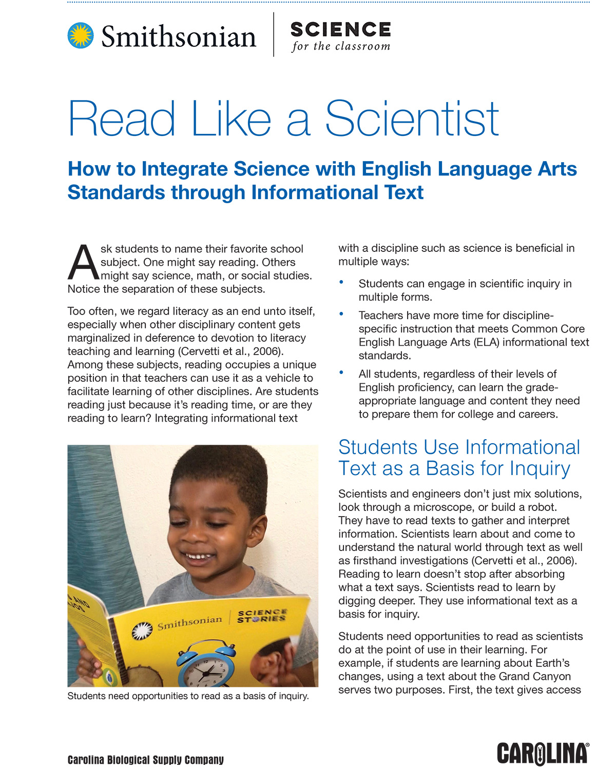Read Like a Scientist | Whitepaper - Smithsonian Science
