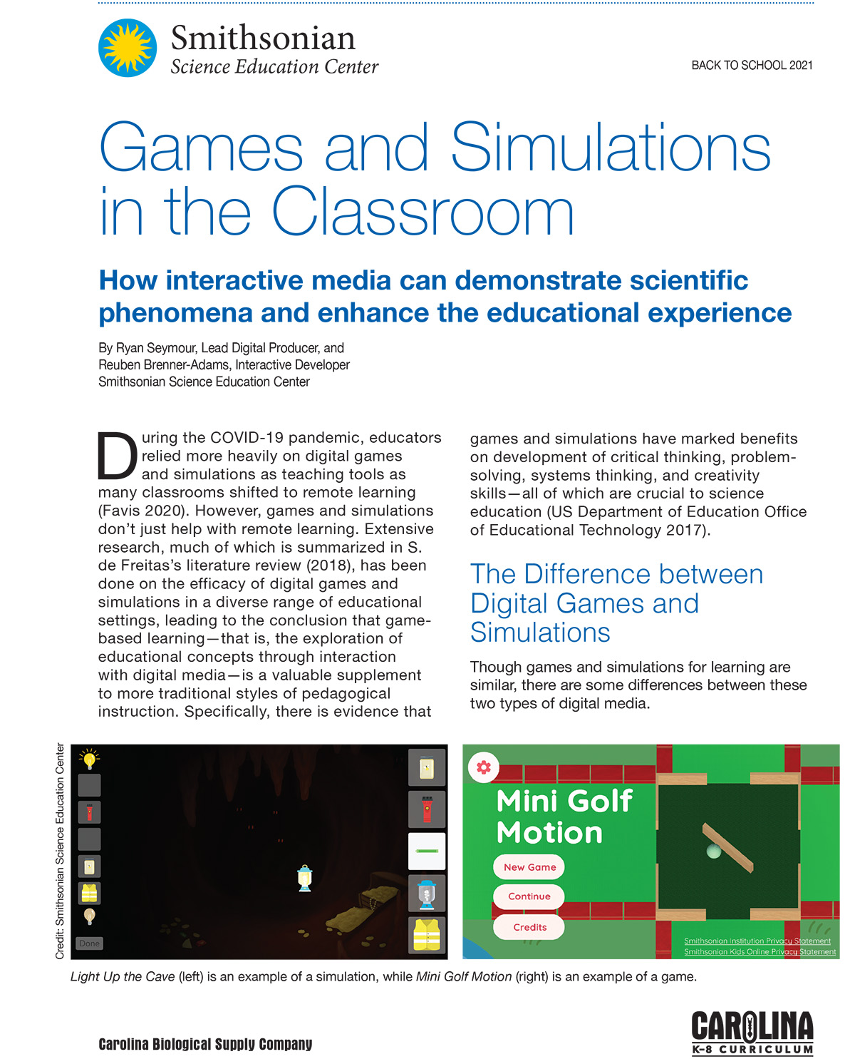Games and Simulations in the Classroom | Whitepaper - Smithsonian Science